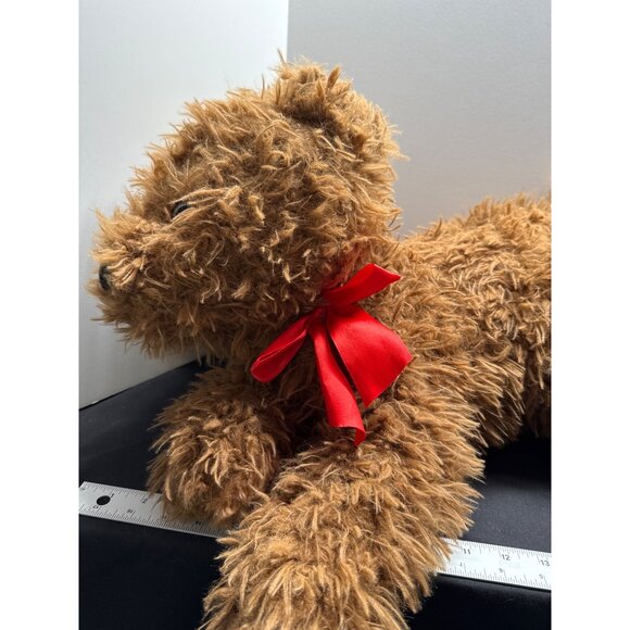 Walmart Large Laying Golden Doodle Fluffy Brown Dog Plush Toy 24” #296541 - Picture 9 of 10